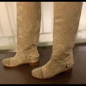 louboutin moto boots